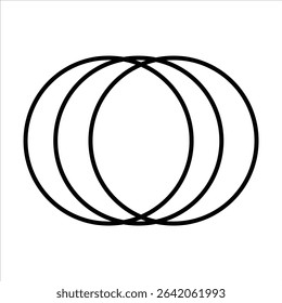 Abstract Intersecting Circles Design For A Modern Vector Illustration Project
