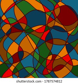 abstract intersecting curves and shapes. vector seamless pattern. color repetitive background. textile fabric swatch. wrapping paper. continuous print. design element for phone case, apparel, decor