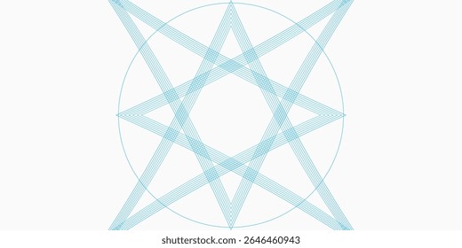 Abstract Intersecting Lines Forming Geometric Star Shape in Minimal Design