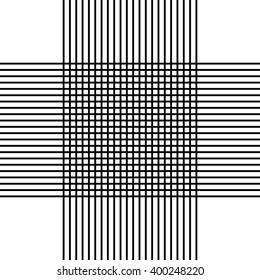 Abstract intersecting lines, grid mesh pattern element isolated on white