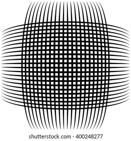 Abstract intersecting lines, grid mesh pattern element isolated on white