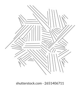  Padrão de linhas de interseção abstrata no plano de fundo branco