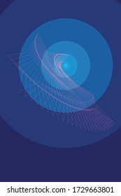 Abstract interstellar portal on a dark background red star shape transforms