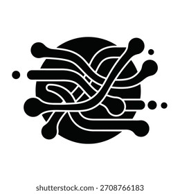 Abstractas líneas entrelazadas y Vector de diseño de puntos.