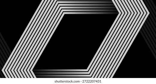 Patrón geométrico entrelazado Abstractas del chevrón en fondo negro