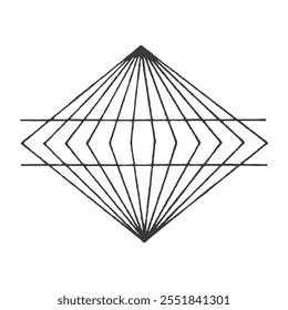 Triângulos entrelaçados abstratos com simetria geométrica