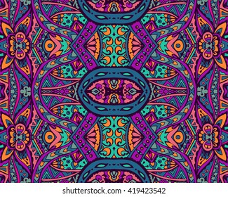 Abstract intricate floral ethnic colorful pattern. ethnic Geometric print. 