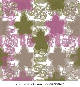 Abstract intricate flower design. Marble pattern with floral background.  Flowers, lines and dots.