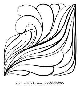 Patrón dibujado a mano intrincado Abstractas para el diseño, página para colorear meditativa o Ilustración vectorial de elementos de diseño