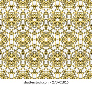 Abstract invitation card background with Islam or Arabic gold pattern