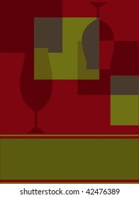 Abstract Invitation card or Drink Menu design