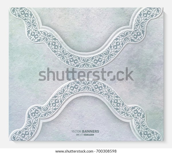 Abstract invitation card with floral\
borders on grunge texture background, greeting\
card