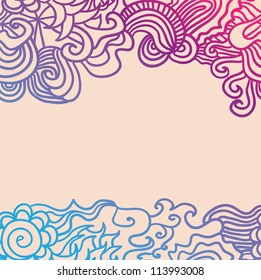 Abstract invitation card. Template.