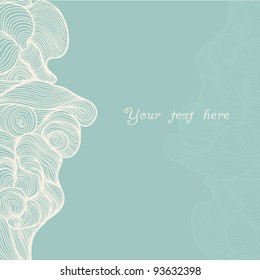 Abstract invitation card. Template frame design for card.