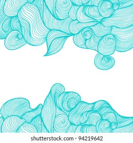 Abstract invitation card. Template frame design for card.