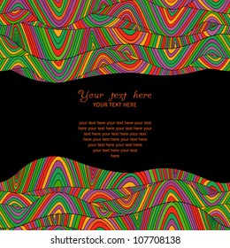 Abstract invitation card. Template wave design for card.Abstract sea background, wave theme fashion seamless pattern, vector wave ornaments - summer, maritime theme for design