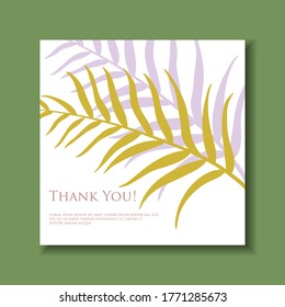 Abstract invitation card. Card tropical in vintage style. Holiday frame, border. Abstract template.