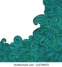 Abstract invitation card with abstract wave. Template wavy frame design for card. Template frame design for card in cold winter theme. Useful for packaging, invitations, decoration, bag template, etc