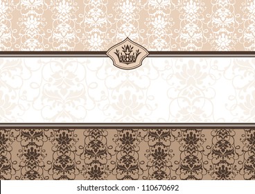 abstract invitation frame vector illustration