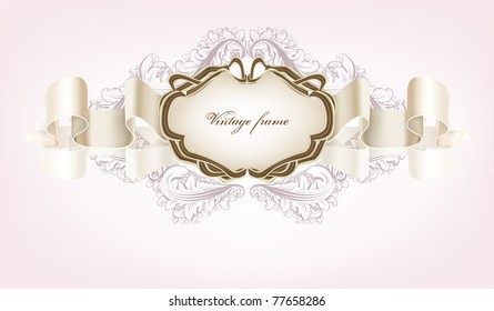 abstract invitation frame vector illustration