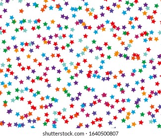 Abstract invitation on colorful background. Modern template with colored stars. Holiday pattern. Decorative backdrop vector. Holiday travel concept. Confetti background vector.
