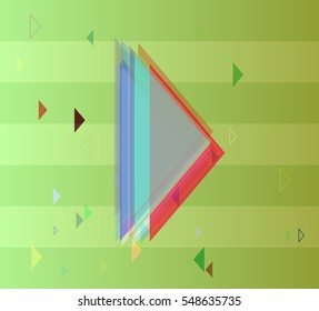 abstract invitation over triangle, fantasy with various graph.