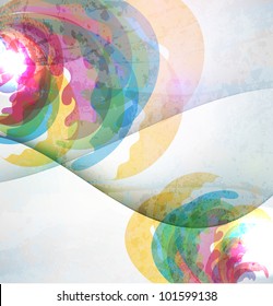 Abstract Invitation vintage floral background.