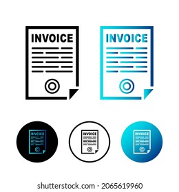 Resumen Icono de factura Ilustración Diseño moderno