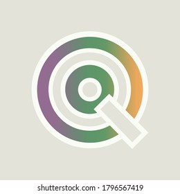 Abstract IQ icon or logo template. Isolated sign smart brain. Colorful creative symbol of the intelligence quotient. Icon design concept clever sense. Identity for business. Vector illustration.