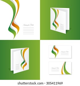 Abstract Ireland brochure leaflet folder cover business card