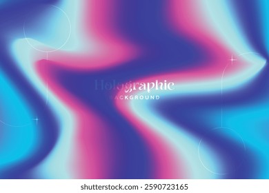Abstract Iridescence Holographic Background Pastel Gradient. Trendy Modern Design Gradient Holographic texture