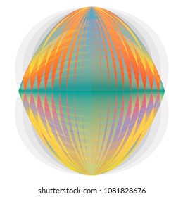 Abstract Iridescent background. colorful psychedelic mandala isolated with white background.
