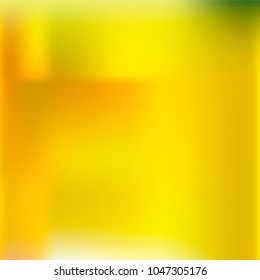 Abstract iridescent fluid motion texture. Yellow bright vibrant cosmic vector. Blurry hipster liquid background. Holographic foil backdrop. Vector design template