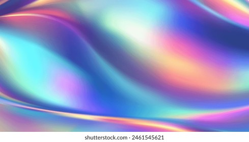 Abstract iridescent holographic background. Holographic foil texture.