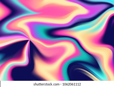 Abstract Iridescent swirling background pattern. Vector illustration
