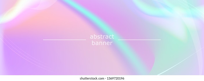 Abstract iridescent vector banner
