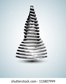 abstract iron christmas tree card