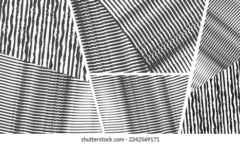 Resumen del fondo texturado rayado negro irregular. diseño de patrones geométricos para ropa.
...
