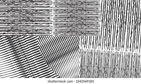 Resumen del fondo texturado rayado negro irregular. diseño de patrones geométricos para ropa.
...
