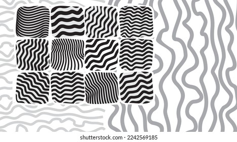 Resumen del fondo texturado rayado negro irregular. diseño de patrones geométricos para ropa.
...
