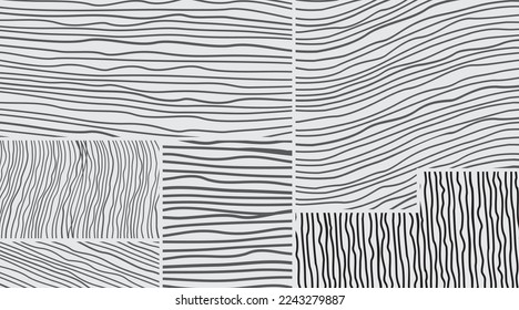 Abstract irregular black striped textured background. geometric seamless pattern design for clothes, cover, page and others. 
