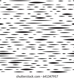 Abstract irregular blot seamless pattern. Black and white stripe line texture. Ornamental background