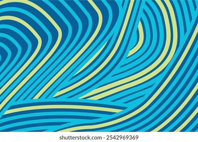 Fondo texturizado de líneas rayadas verdes azules irregulares. diseño de patrón geométrico sin costuras para certificados, invitaciones, textiles, ropa, cubiertas y más.
