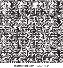 Abstract irregular broken textured background. Seamless pattern. Vector.