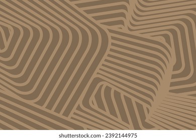 Abstract irregular brown striped textured background. seamless geometric pattern design for certificate, invitation, clothes, cover and others.