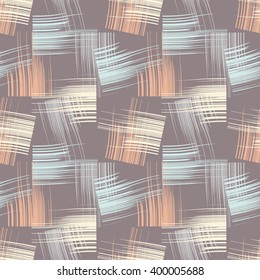 Abstract  irregular checked motif. Seamless pattern.