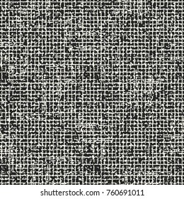 Abstract Irregular Checked Textured Distressed Background. Seamless Pattern. 