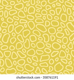 Abstract irregular circles. Line pebbles. Vector illustration. Seamless pattern.