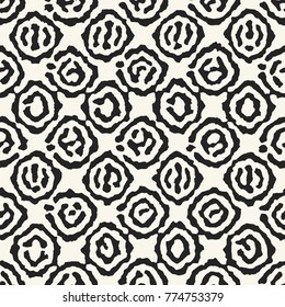 Abstract Irregular Contour Dot Textured Background. Seamless Pattern.