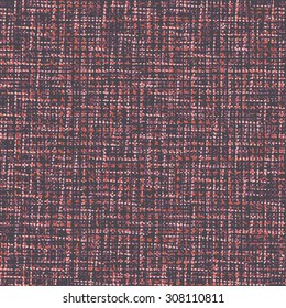 Abstract irregular cross dashed stroke tweed fabric background. Seamless pattern.